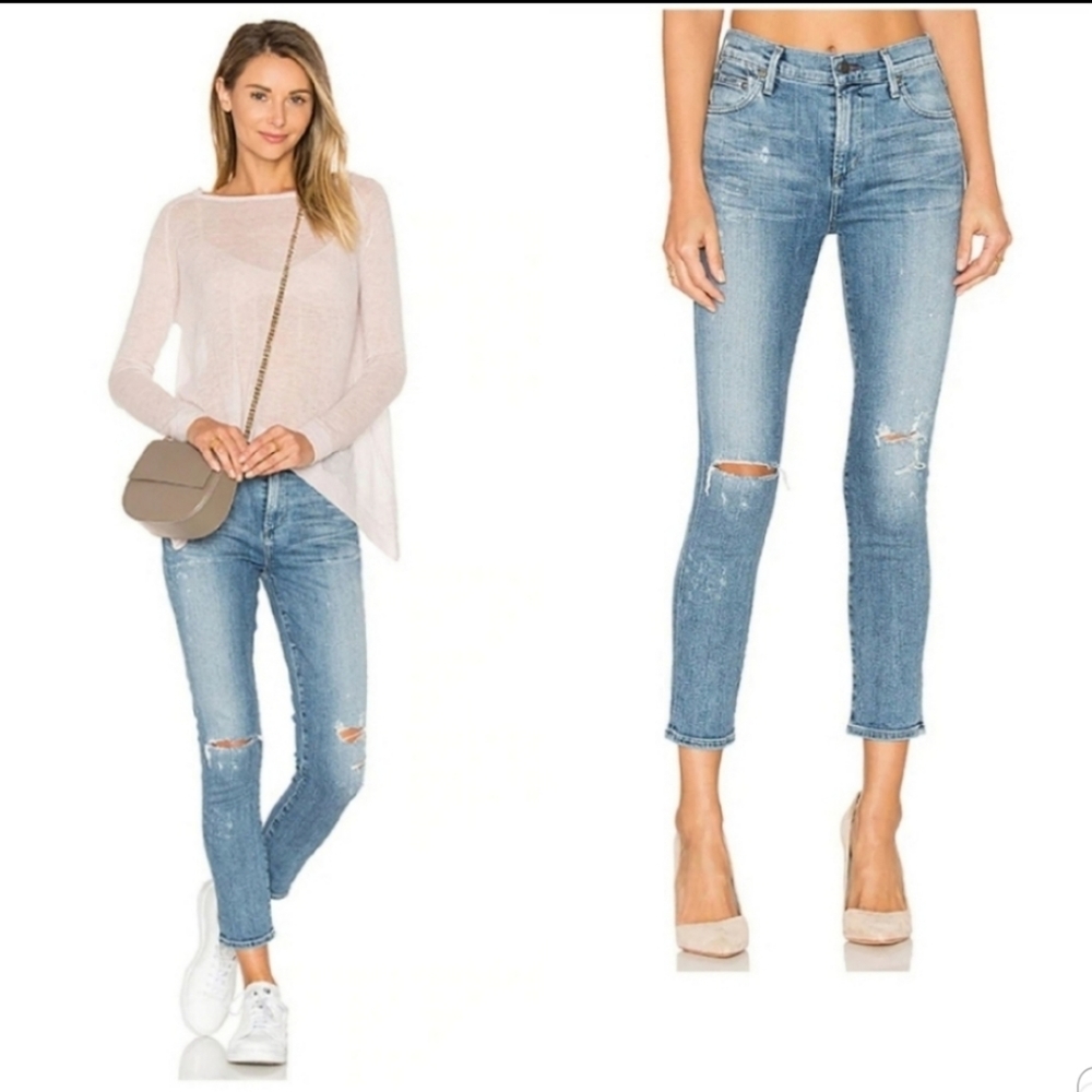 Citizen of Humanity Rocket High Rise Skinny Distressed Fizzle Jeans Size… - Picture 2 of 13